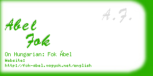 abel fok business card